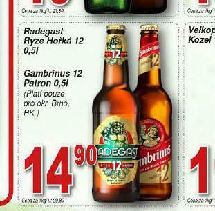 Lidl Pivo radegast ryze hořká 12 nabídka