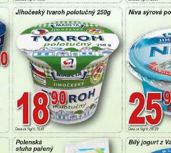 Lidl Jihočeský tvaroh polotučný nabídka