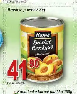 Lidl Broskve půlené nabídka
