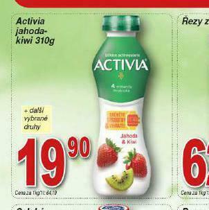Lidl Activia jahoda-kiwi nabídka