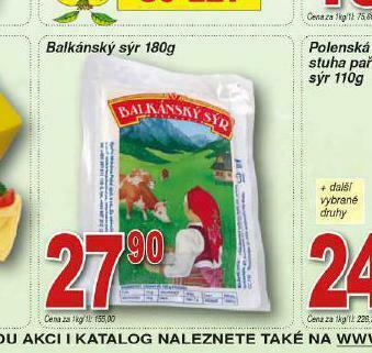 Lidl Balkánský sýr nabídka