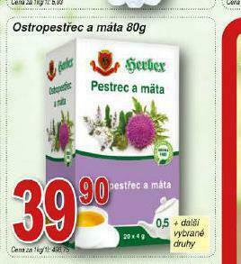 Ostropestřec a máta