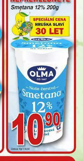 Lidl Olma smetana 12% nabídka