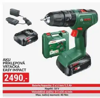 Baumax AKU PŘÍKLEPOVÁ VRTAČKA EASY IMPACT nabídka