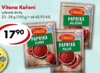 CBA Vitana Koření nabídka