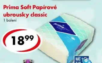 CBA Prima Soft Papírové ubrousky classic nabídka