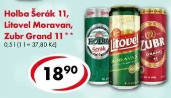 CBA Holba Šerák 11, Litovel Moravan, Zubr Grand 11 nabídka