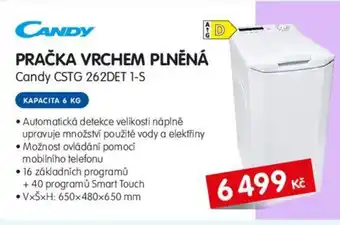 Okay PRAČKA VRCHEM PLNĚNÁ Candy CSTG 262DET 1-S nabídka