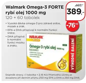Magistra lékárny Walmark Omega-3 FORTE rybí olej 1000 mg nabídka
