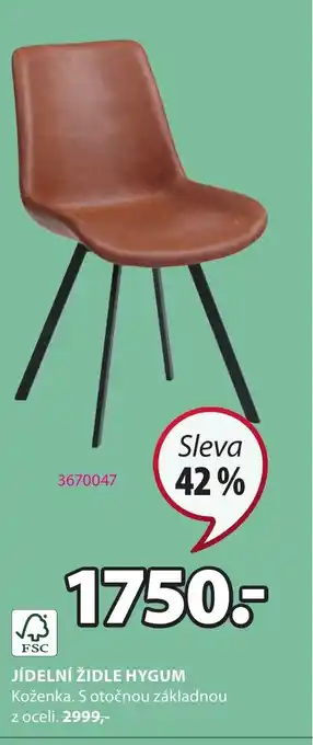 JYSK JÍDELNÍ ŽIDLE HYGUM nabídka