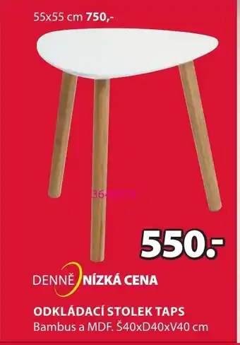 JYSK ODKLÁDACÍ STOLEK TAPS nabídka