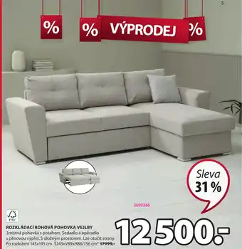 JYSK ROZKLÁDACÍ ROHOVÁ POHOVKA VEJLBY nabídka