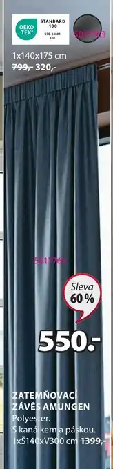 JYSK ZATEMŇOVACI ZÁVĚS AMUNGEN nabídka