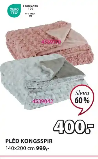JYSK PLÉD KONGSSPIR nabídka