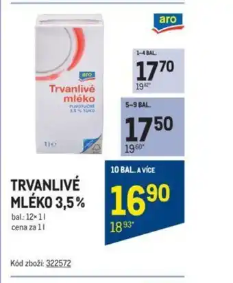 Makro TRVANLIVÉ MLEKO 3.5% nabídka