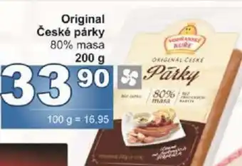 Jip Original České párky 80% masa 200 g nabídka