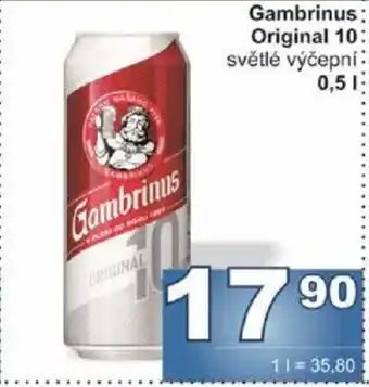 Jip Gambrinus Original 10 0.5 l. nabídka