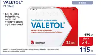 Benu VALETOL 24 tablet nabídka