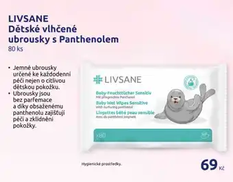 Benu LIVSANE Dětské vlhčené ubrousky s Panthenolem nabídka