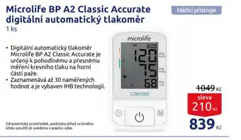 Benu Microlife BP A2 Classic Accurate digitální automatický tlakoměr nabídka