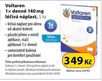 Dr. Max Voltaren 1x denně 140 mg léčivá náplast nabídka