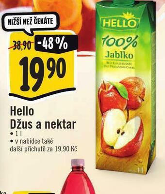 Jip Hello džus, nektar a nápoj nabídka