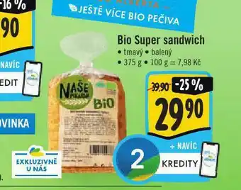 Jip Bio super sandwich nabídka