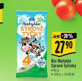 Jip Bio matylda sýrové tyčinky nabídka