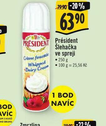 Jip Président šlehačka ve spreji nabídka