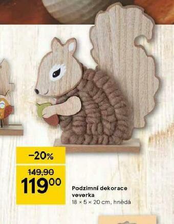 Tesco Podzimní dekorace veverka nabídka