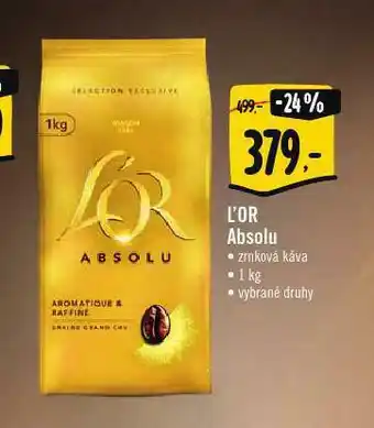 Albert L´or absolu zrnková káva nabídka