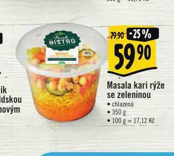 Albert Masala kari rýže se zeleninou nabídka