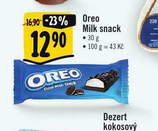 Albert Oreo milk snack nabídka