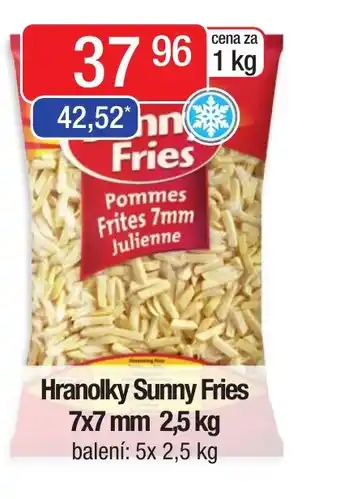 Qanto Hranolky Sunny Fries 7x7 mm 2,5 kg nabídka