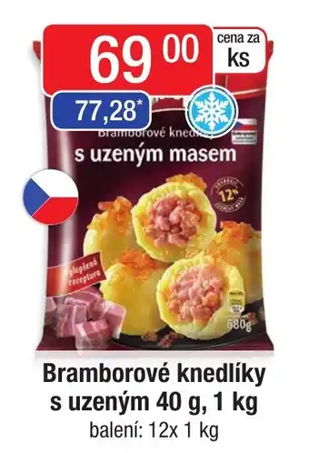 Qanto Bramborové knedlíky s uzeným 40 g, 1 kg nabídka