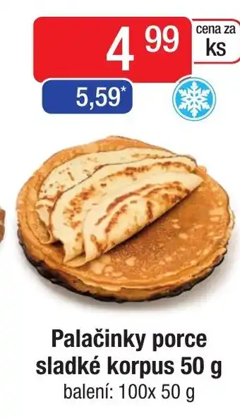 Palačinky porce sladké korpus 50 g
