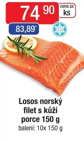 Qanto Losos norský filet s kůží porce 150 g nabídka