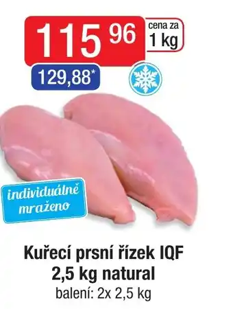 Qanto Kuřecí prsní řízek IQF 2,5 kg natural nabídka