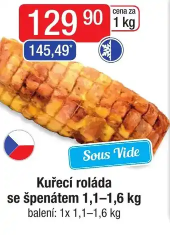 Qanto Kuřecí roláda se špenátem 1,1-1,6 kg nabídka