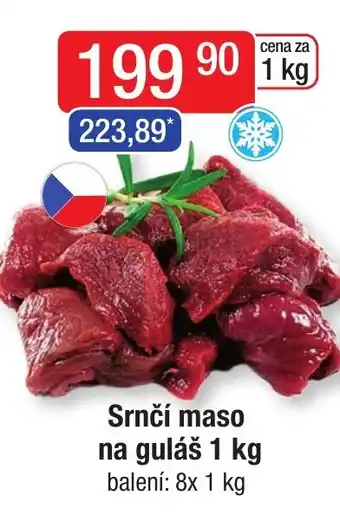 Srnčí maso na guláš 1 kg