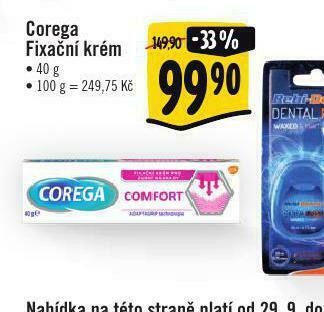 Albert Corega fixační krém nabídka