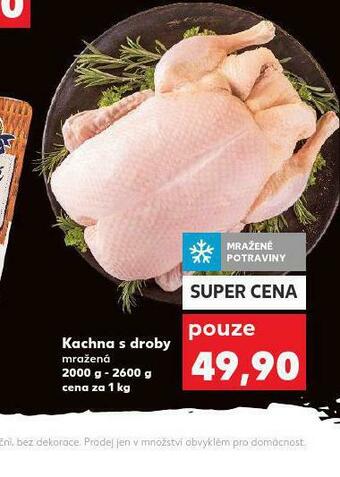 Kaufland Kachna s droby mražená nabídka