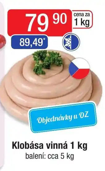 Qanto Klobása vinná 1 kg nabídka