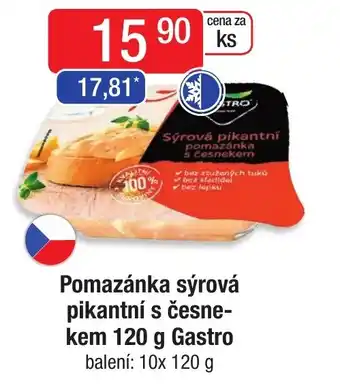 Qanto Pomazánka sýrová pikantní s česne-kem 120 g Gastro nabídka