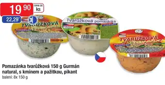 Qanto Pomazánka tvarůžková 150 g Gurmán natural, s kmínem a pažitkou, pikant nabídka