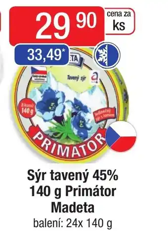 Qanto Sýr tavený 45% 140 g Primátor Madeta nabídka