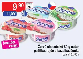 Qanto Žervé choceňské 80 g natur, pažitka, rajče a bazalka, šunka nabídka