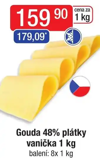 Qanto Gouda 48% plátky vanička 1 kg nabídka