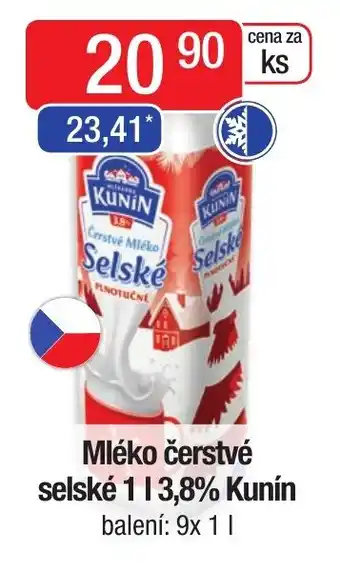 Qanto Mléko čerstvé selské 1L 3,8% Kunín nabídka