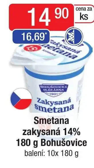 Qanto Smetana zakysaná 14% 180 g Bohušovice nabídka